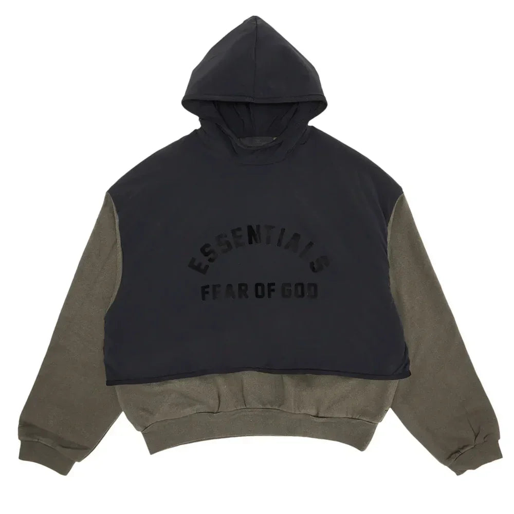 Fear of God Essentials Nylon Fleece Hooded Sweater InkJet Black Fear of God Essentials Nylon Fleece Hooded Sweater InkJet Black