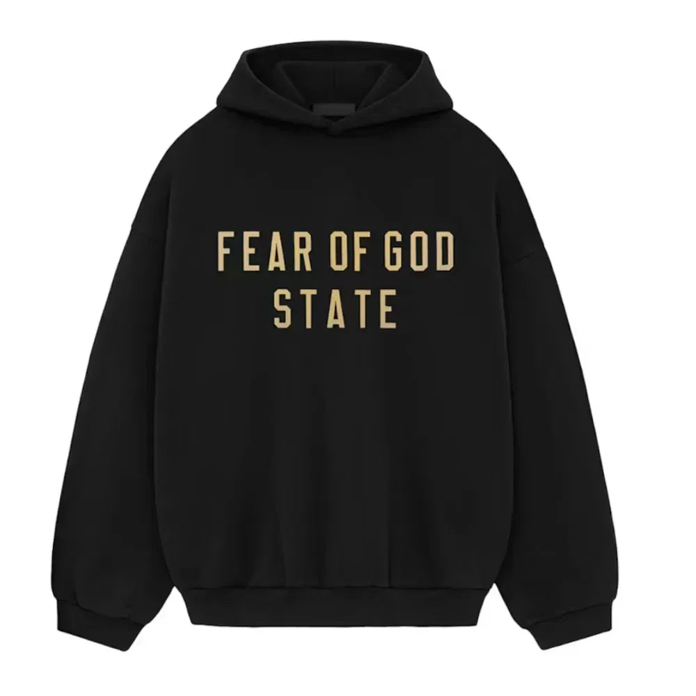 Fear Of God Essentials Fleece Hoodie Black FW Fear Of God Essentials Fleece Hoodie Black FW