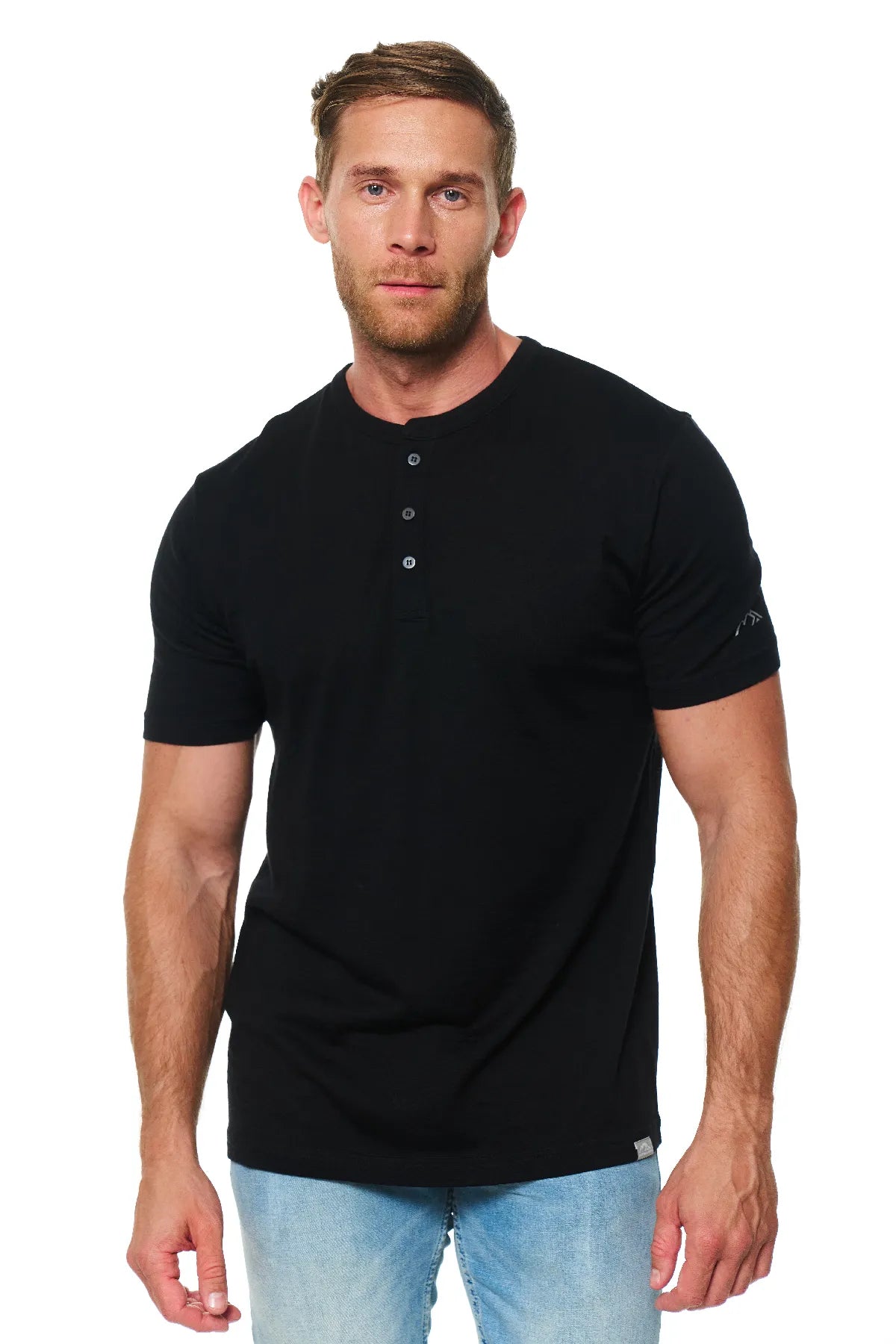 Men’s Merino Wool Henley shirt Black Men’s Merino Wool Henley shirt Black