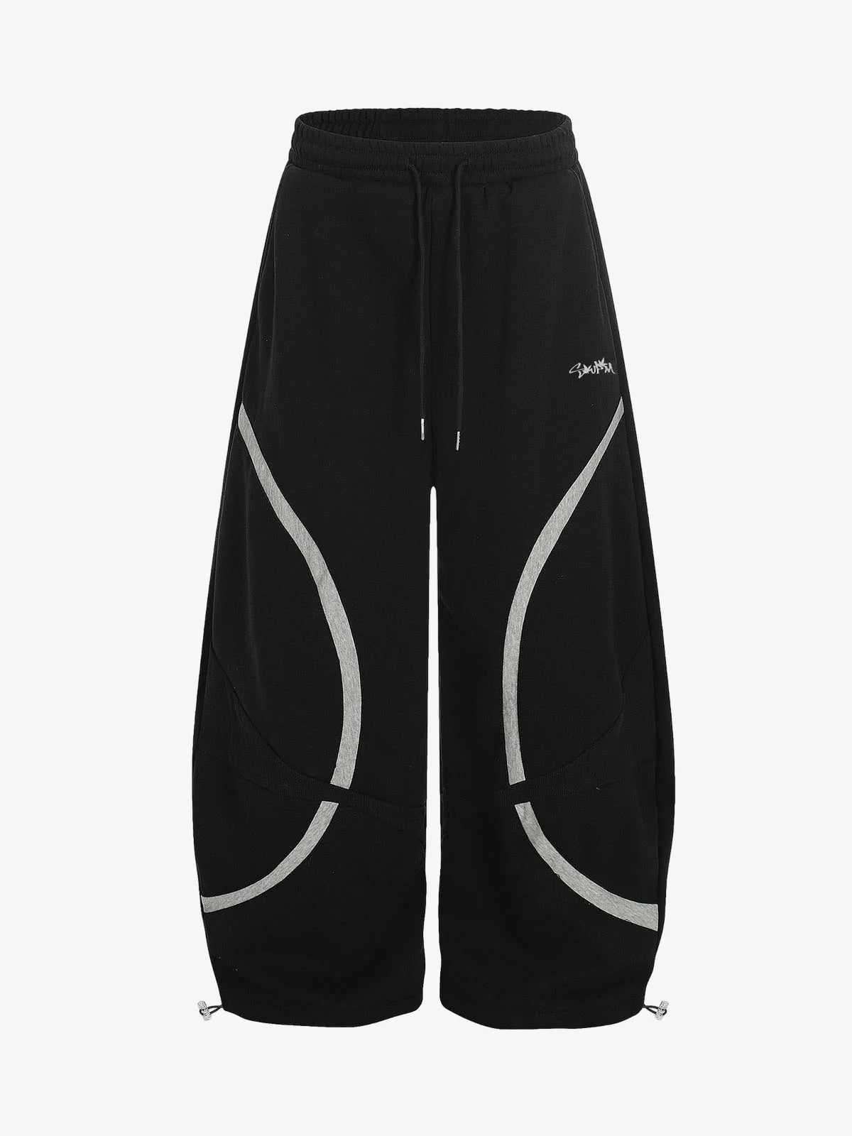 Retro Contrast Panel Drawstring Sweatpants Retro Contrast Panel Drawstring Sweatpants