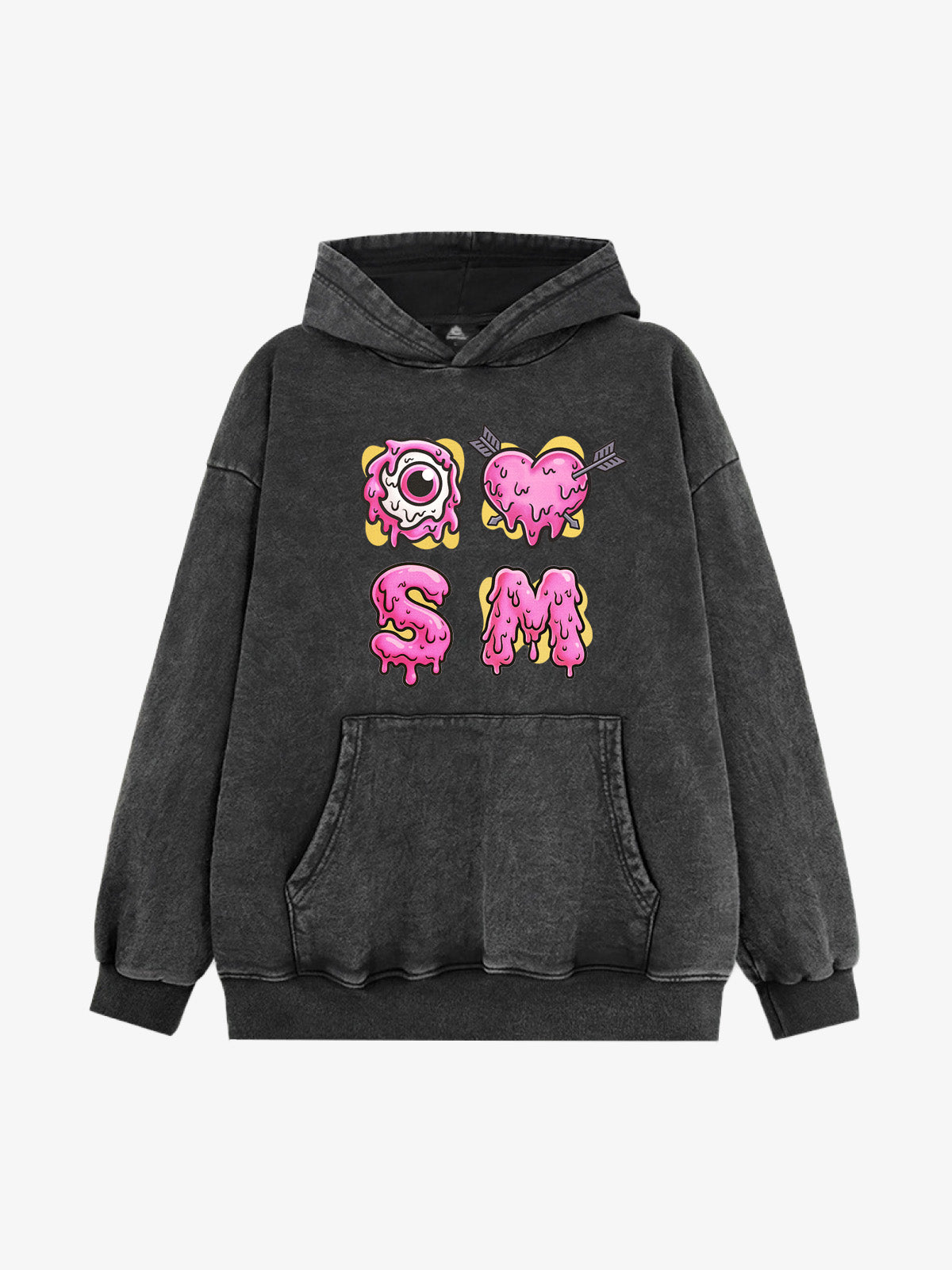 Street Dripping Letter Eyeball Graffiti Hoodie Street Dripping Letter Eyeball Graffiti Hoodie