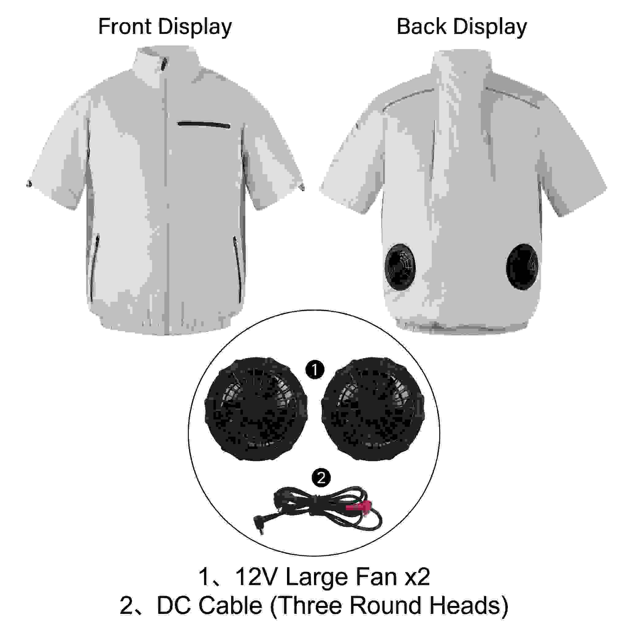 Cooling Workwear Fan Jacket VV Outdoor Cooling Vest | Traverseon – Light Gray V Large Fan Cooling Workwear Fan Jacket VV Outdoor Cooling Vest | Traverseon – Light Gray V Large Fan