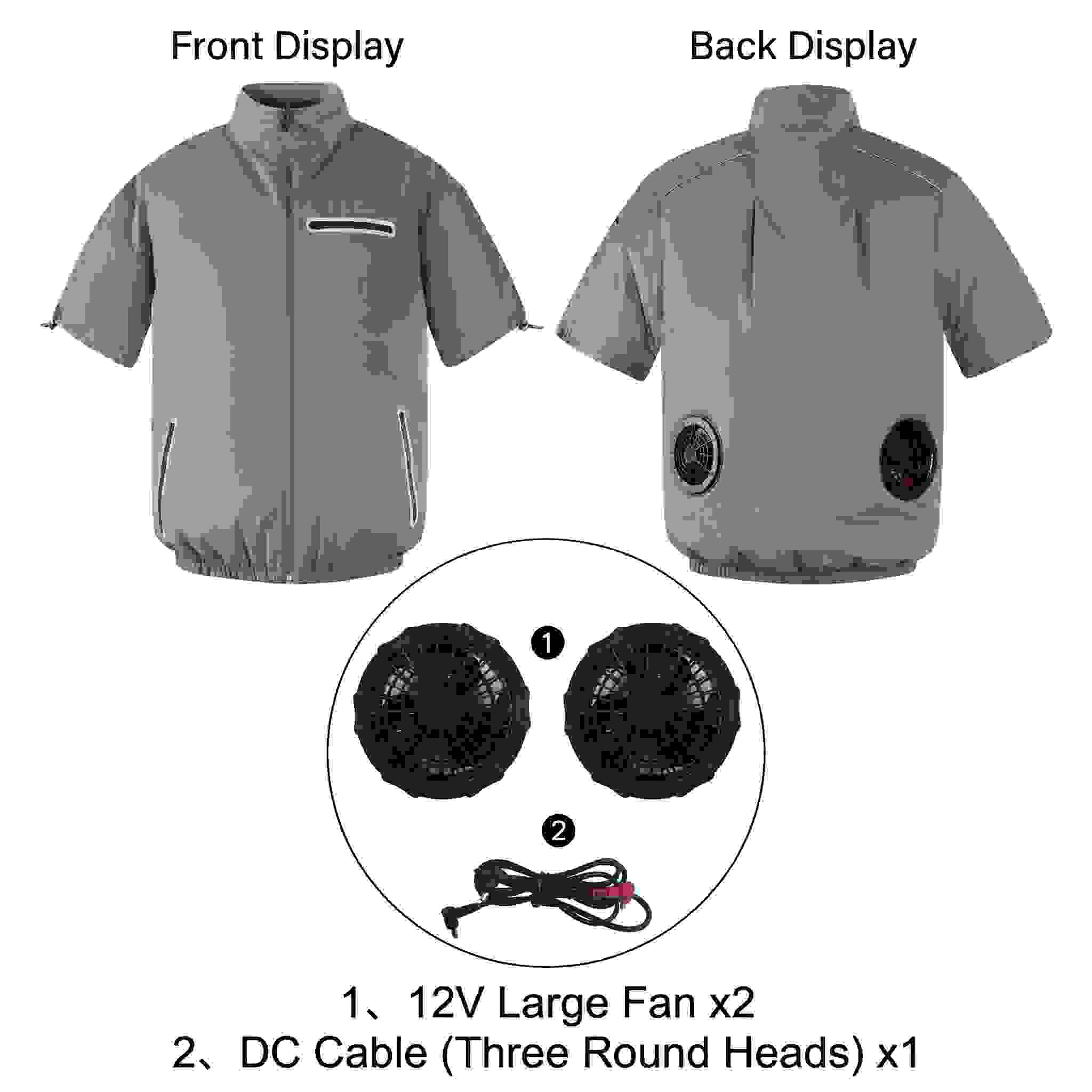 Cooling Workwear Fan Jacket VV Outdoor Cooling Vest | Traverseon – Dark Gray V Large Fan Cooling Workwear Fan Jacket VV Outdoor Cooling Vest | Traverseon – Dark Gray V Large Fan