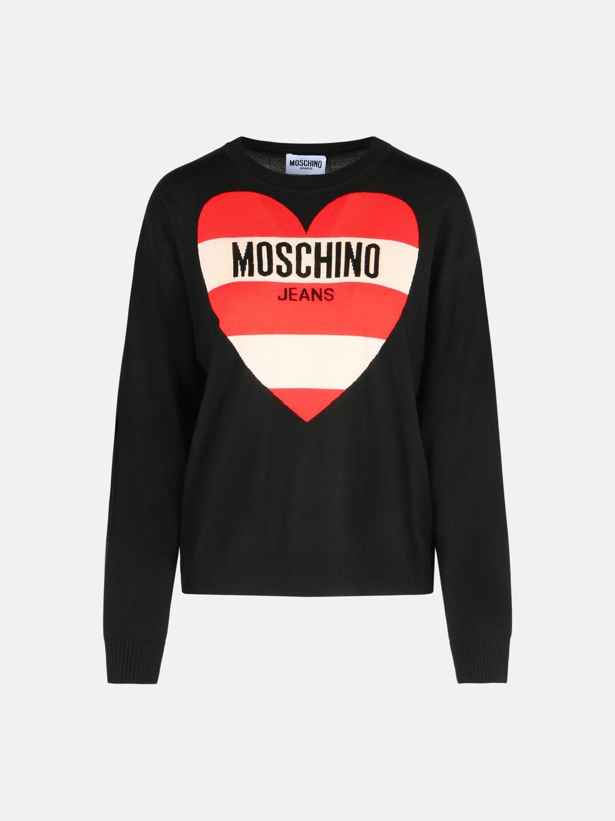 MOSCHINO JEANS Black Virgin Wool Sweater MOSCHINO JEANS Black Virgin Wool Sweater