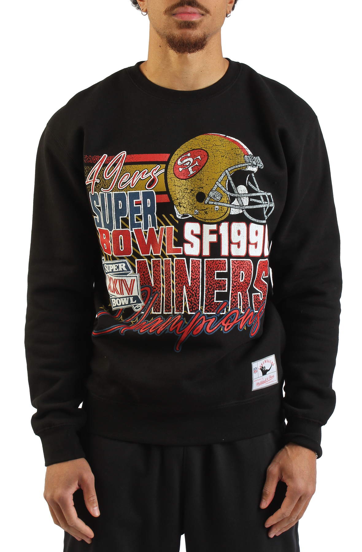 Men NFL San Francisco ers Black Super Bowl XXIV Champions Sweatshirt Black Sweatshirts Black Men NFL San Francisco ers Black Super Bowl XXIV Champions Sweatshirt Black Sweatshirts Black