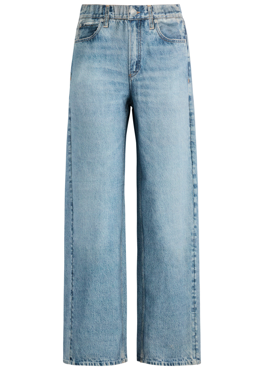 Rag & Bone Miramar Jeans-print Chambray Trousers – Light Blue – M M Rag & Bone Miramar Jeans-print Chambray Trousers – Light Blue – M M