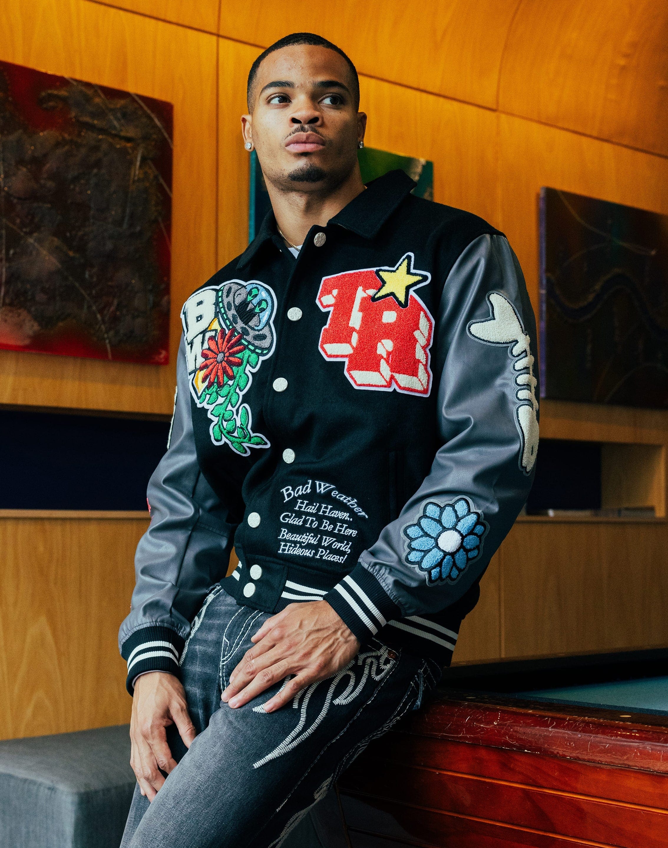 True Religion Bad Weather Varsity Jacket True Religion Bad Weather Varsity Jacket