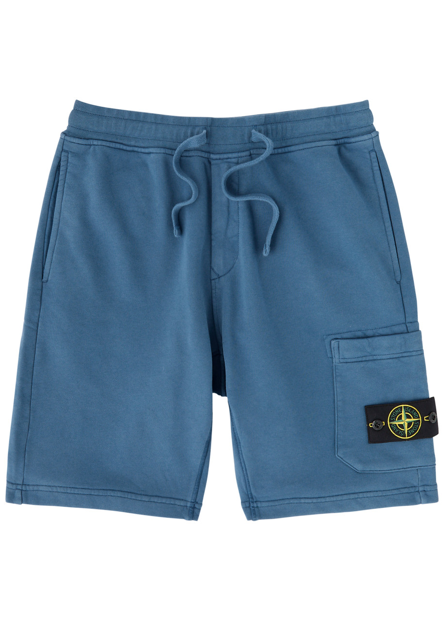 Stone Island Logo Cotton Shorts – Dark Blue Stone Island Logo Cotton Shorts – Dark Blue