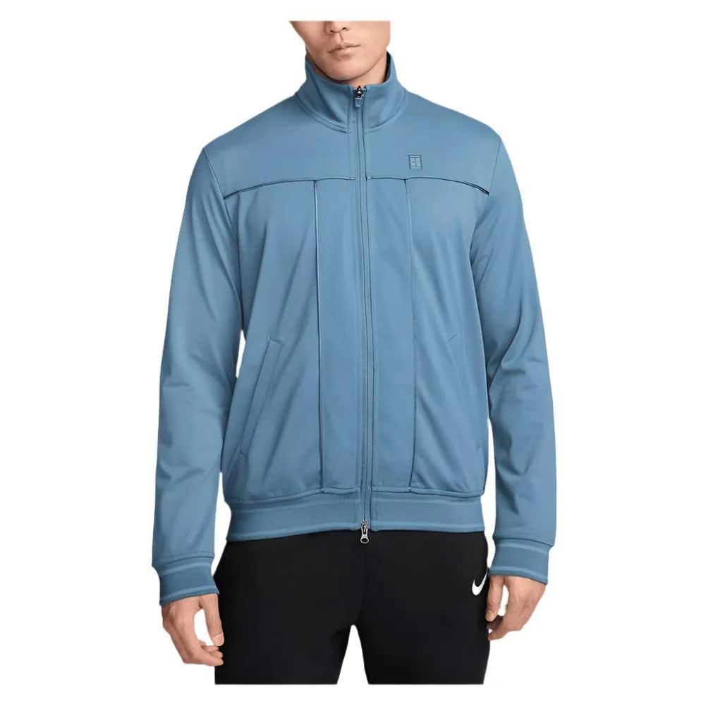 Men’s Court Heritage Tennis Jacket Aegean Storm and Denim Turq – Blue