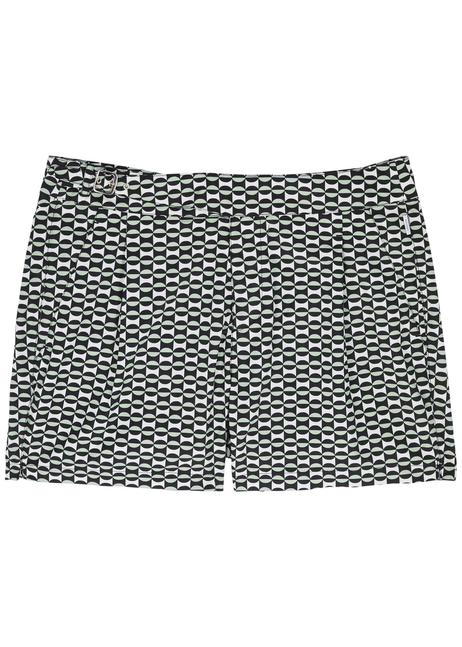 Gusari The London Printed Shell Swim Shorts – Black – x Gusari The London Printed Shell Swim Shorts – Black – x
