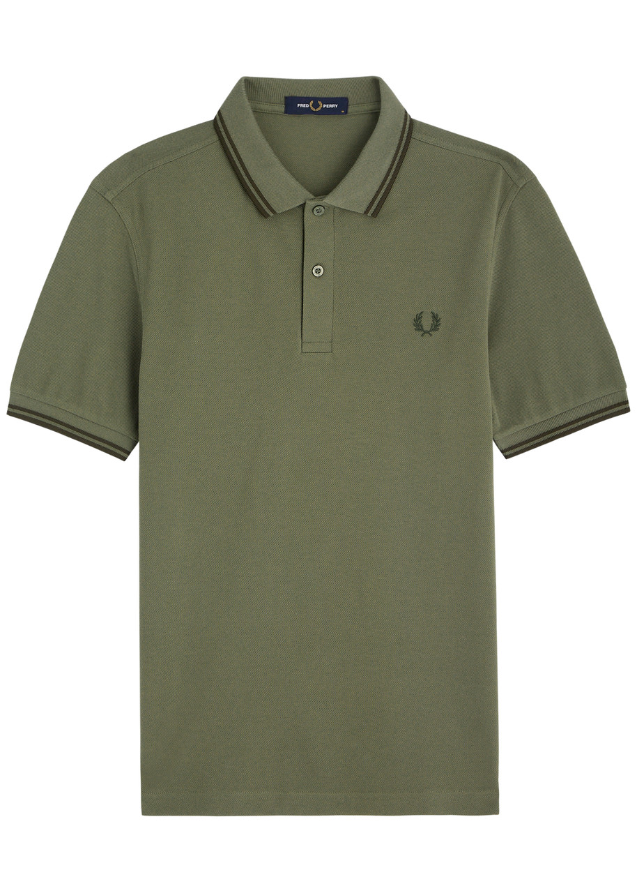 Fred Perry Logo-embroidered Piqu Cotton Polo Shirt – Khaki Fred Perry Logo-embroidered Piqu Cotton Polo Shirt – Khaki