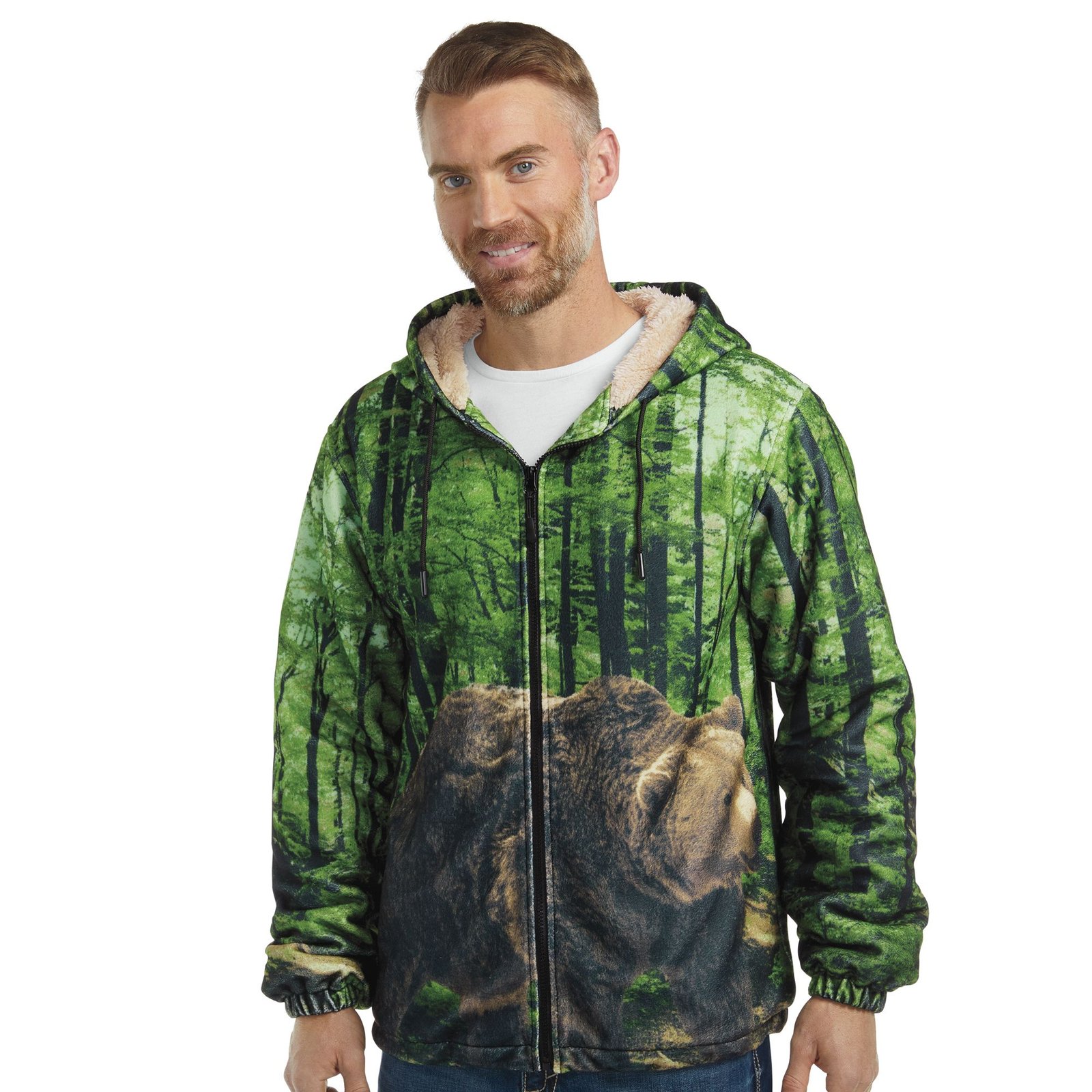 Fin & Feather Men’s Wildlife Hooded Zip-Front Fleece Jacket Multi Jackets Fin & Feather Men’s Wildlife Hooded Zip-Front Fleece Jacket Multi Jackets