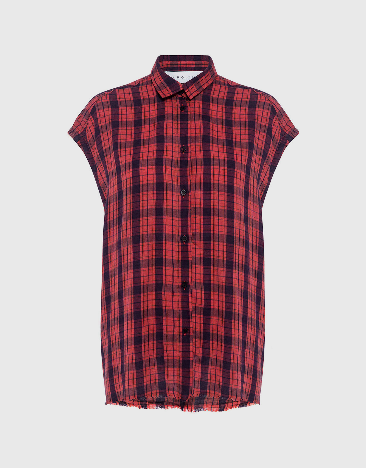 IRO Kenna Sleeveless Plaid Shirt IRO Kenna Sleeveless Plaid Shirt