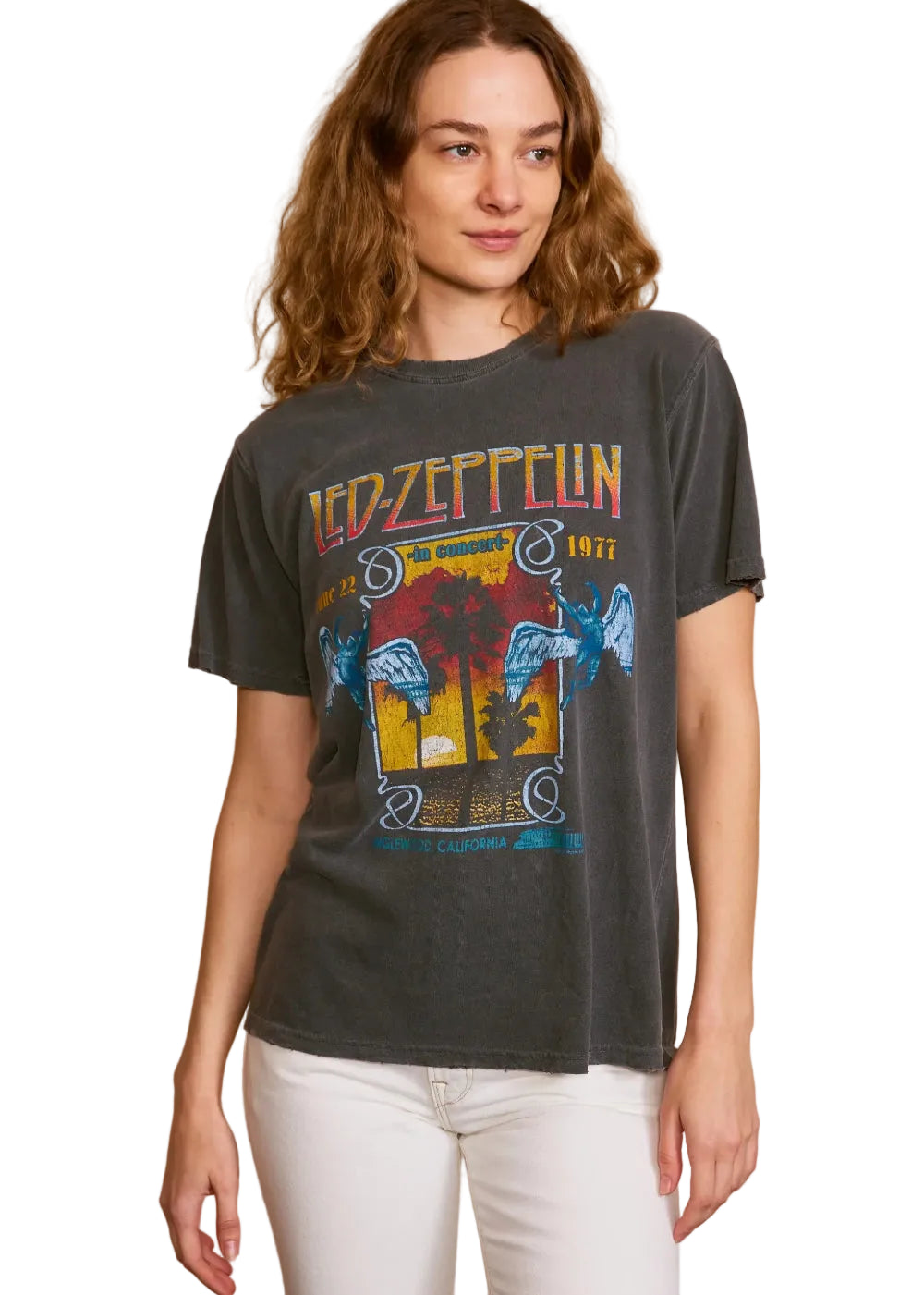 Led Zeppelin Vintage Band Tee Sunkissed Gray Graphic Shirt – M Vintage Black Led Zeppelin Vintage Band Tee Sunkissed Gray Graphic Shirt – M Vintage Black