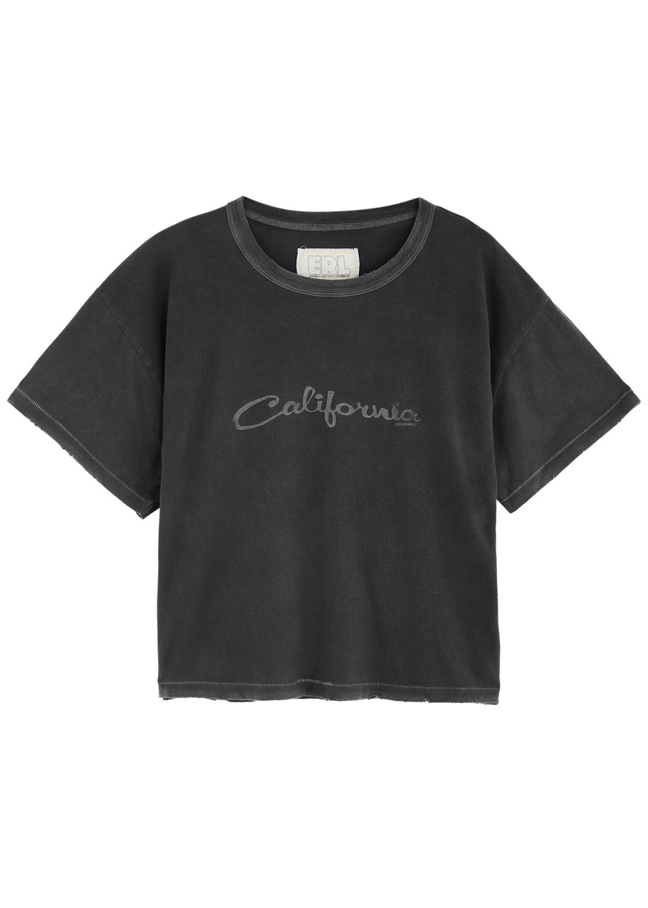 Erl California Cropped Cotton shirt – Black Erl California Cropped Cotton shirt – Black