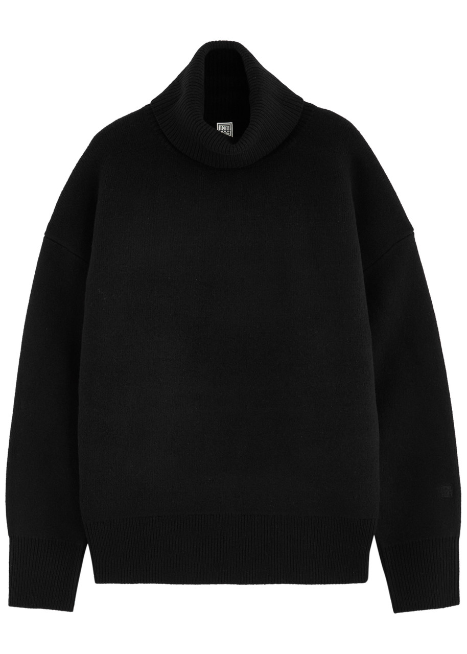 Toteme Turtleneck Wool-blend Jumper – Black – S – S Toteme Turtleneck Wool-blend Jumper – Black – S – S