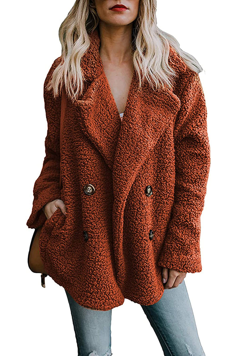 Faux Fur Coat Fuzzy Cardigan Warm Fleece Jacket – Zeagoo- Red M Faux Fur Coat Fuzzy Cardigan Warm Fleece Jacket – Zeagoo- Red M