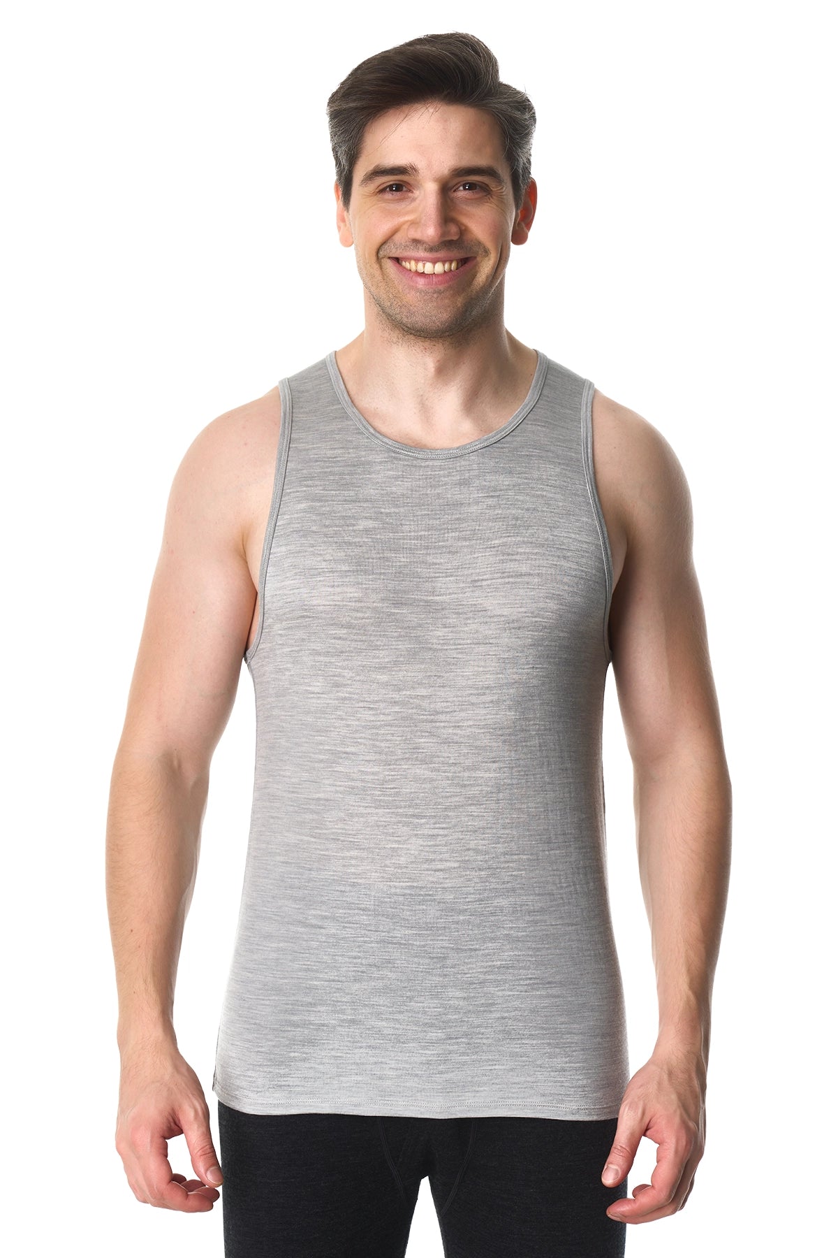 Men’s Merino Wool Tank Top A-Shirt Heather Grey Men’s Merino Wool Tank Top A-Shirt Heather Grey