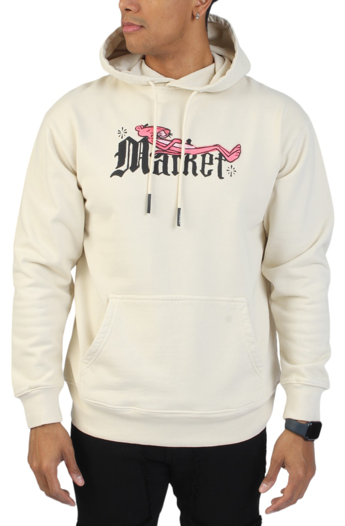 Men Pink Panther Swap Meet Hoodie Black Sweatshirts Black Men Pink Panther Swap Meet Hoodie Black Sweatshirts Black