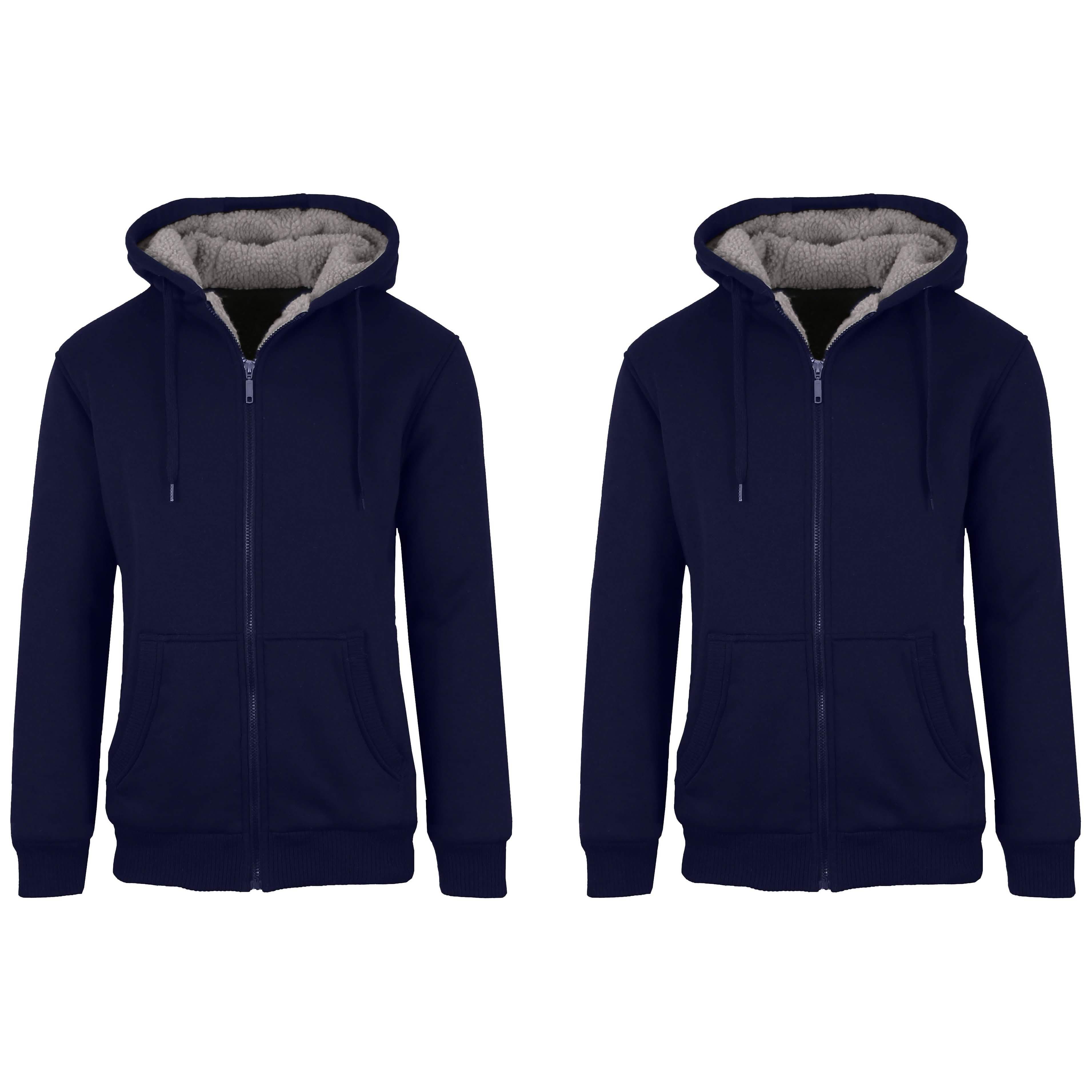 -Pack: Men’s Heavyweight Sherpa Fleece-Lined Zip Hoodie Sweater – NavyNavy -Pack: Men’s Heavyweight Sherpa Fleece-Lined Zip Hoodie Sweater – NavyNavy