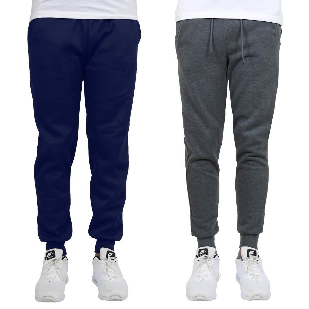 -Pack: Men’s Slim-Fit Fleece Jogger Sweatpants – CharcoalNavy -Pack: Men’s Slim-Fit Fleece Jogger Sweatpants – CharcoalNavy