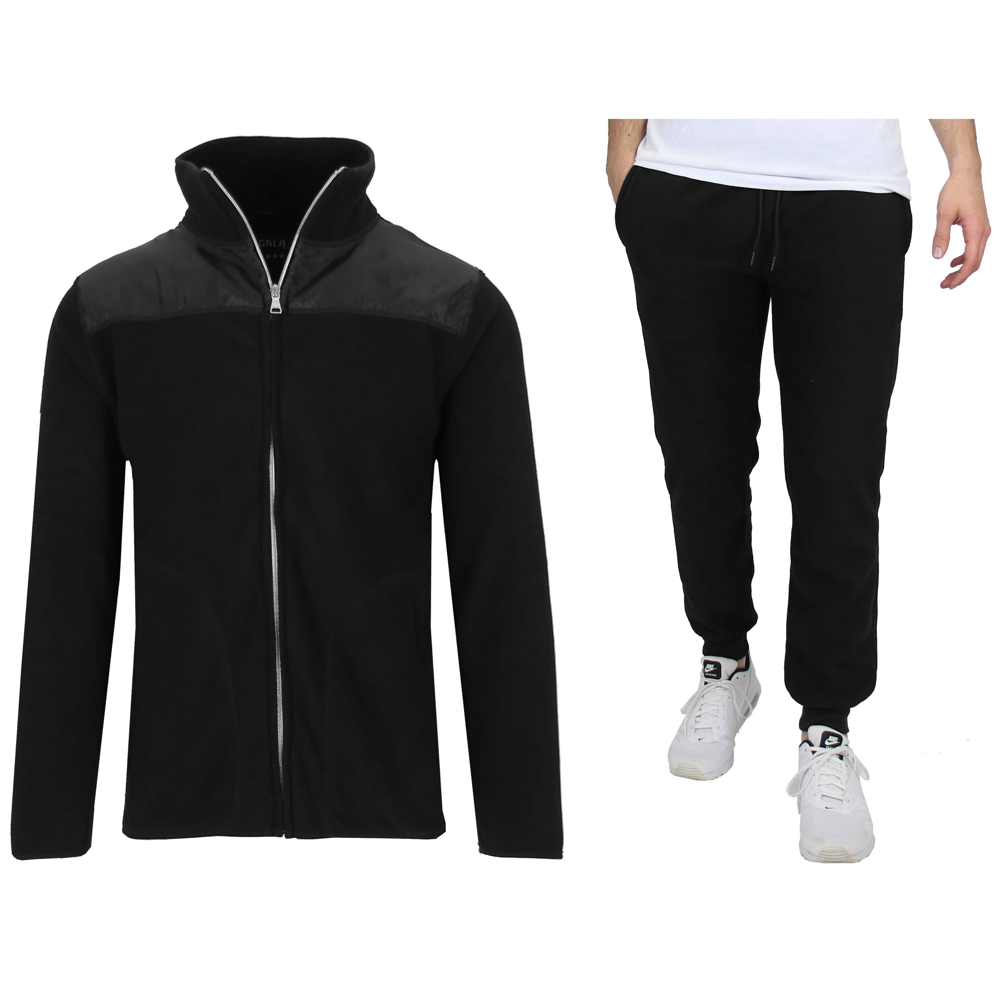 -Piece: Men’s Polar Fleece Sweater Jacket & Jogger Sweatpants Set -Piece: Men’s Polar Fleece Sweater Jacket & Jogger Sweatpants Set
