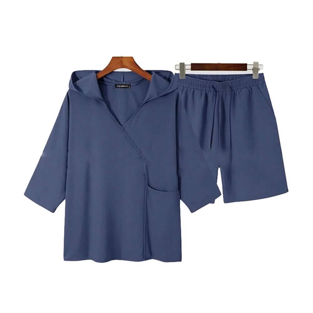 -Piece Set: Men’s Hooded Tracksuit Tennis Shirt Shorts and T Shirt Set Plain -Piece Set: Men’s Hooded Tracksuit Tennis Shirt Shorts and T Shirt Set Plain