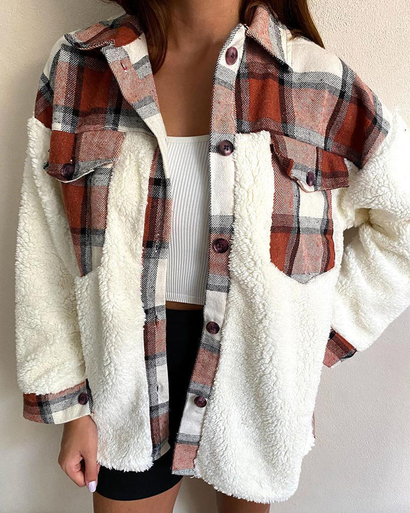Zeagoo Button Down Fleece Jacket – Brown M