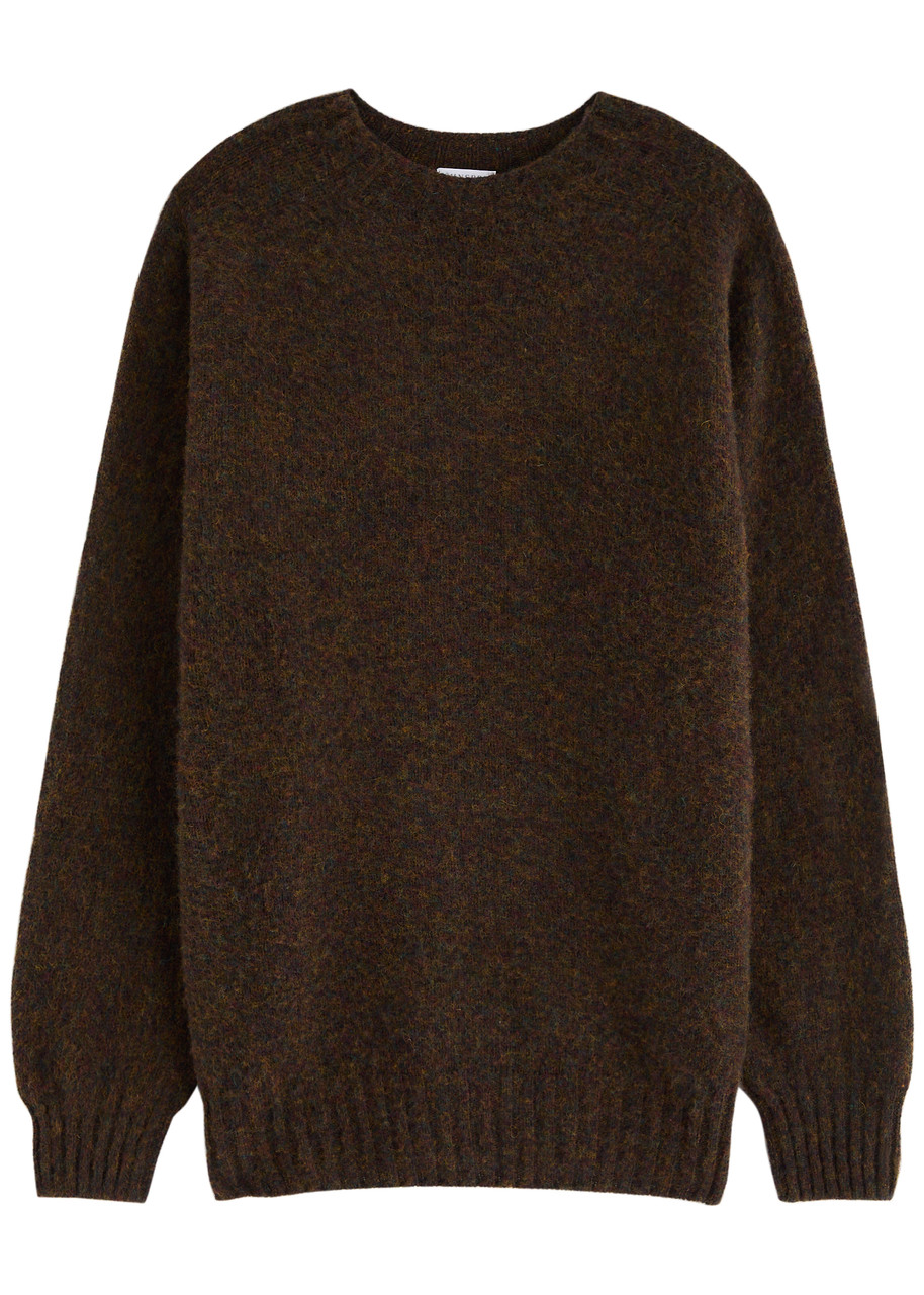 Sunspel Shetland Wool Jumper – Multicoloured Sunspel Shetland Wool Jumper – Multicoloured