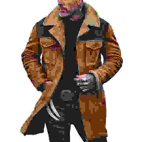 Men’s Colorblock Suede and Polar Fleece Lapel Mid Men’s Colorblock Suede and Polar Fleece Lapel Mid