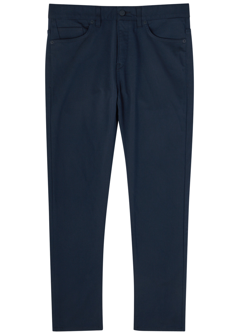 Boss Slim-leg Cotton-blend Chinos – Navy – W Boss Slim-leg Cotton-blend Chinos – Navy – W