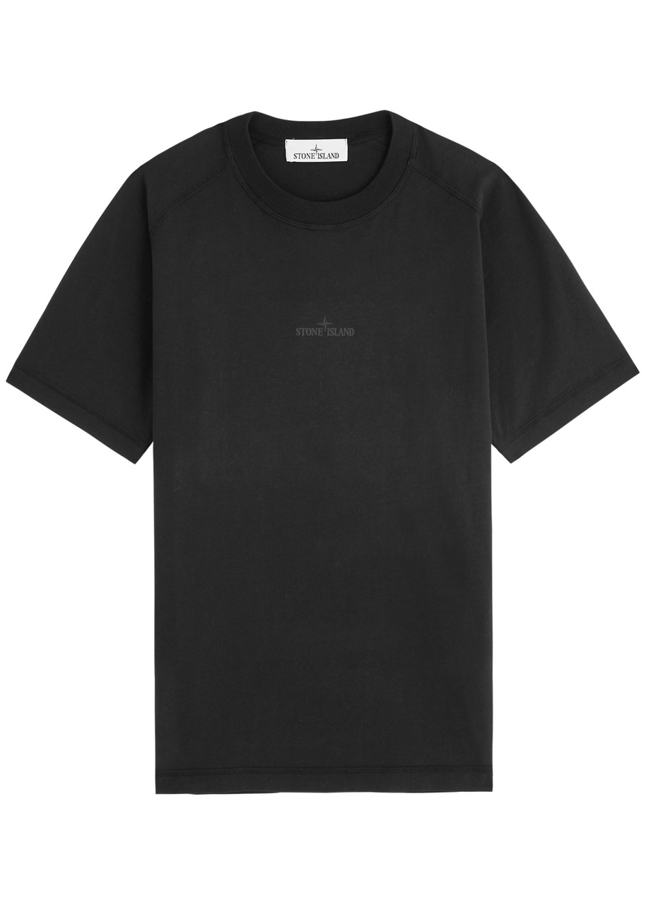 Stone Island Logo-printed Cotton shirt – Black Stone Island Logo-printed Cotton shirt – Black