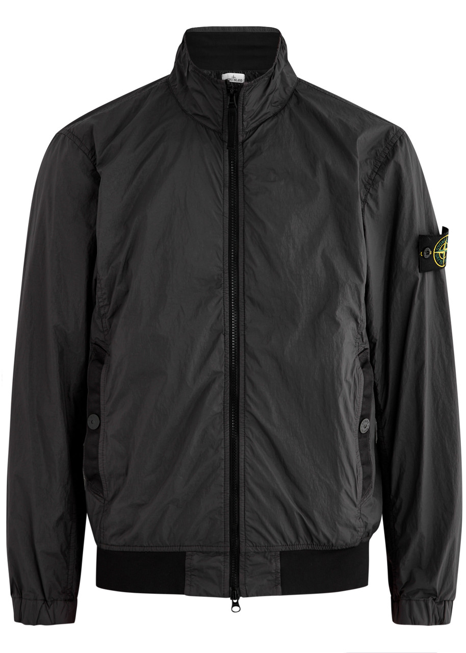 Stone Island Crinkle Reps Nylon Bomber Jacket – Charcoal Stone Island Crinkle Reps Nylon Bomber Jacket – Charcoal