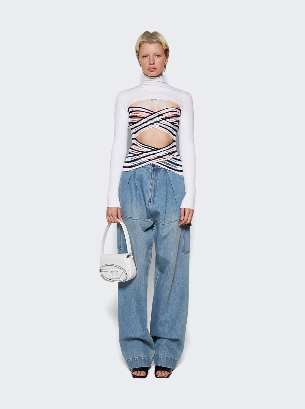 Mariniere Laceree Long Sleeve Top White And Navy Mariniere Laceree Long Sleeve Top White And Navy