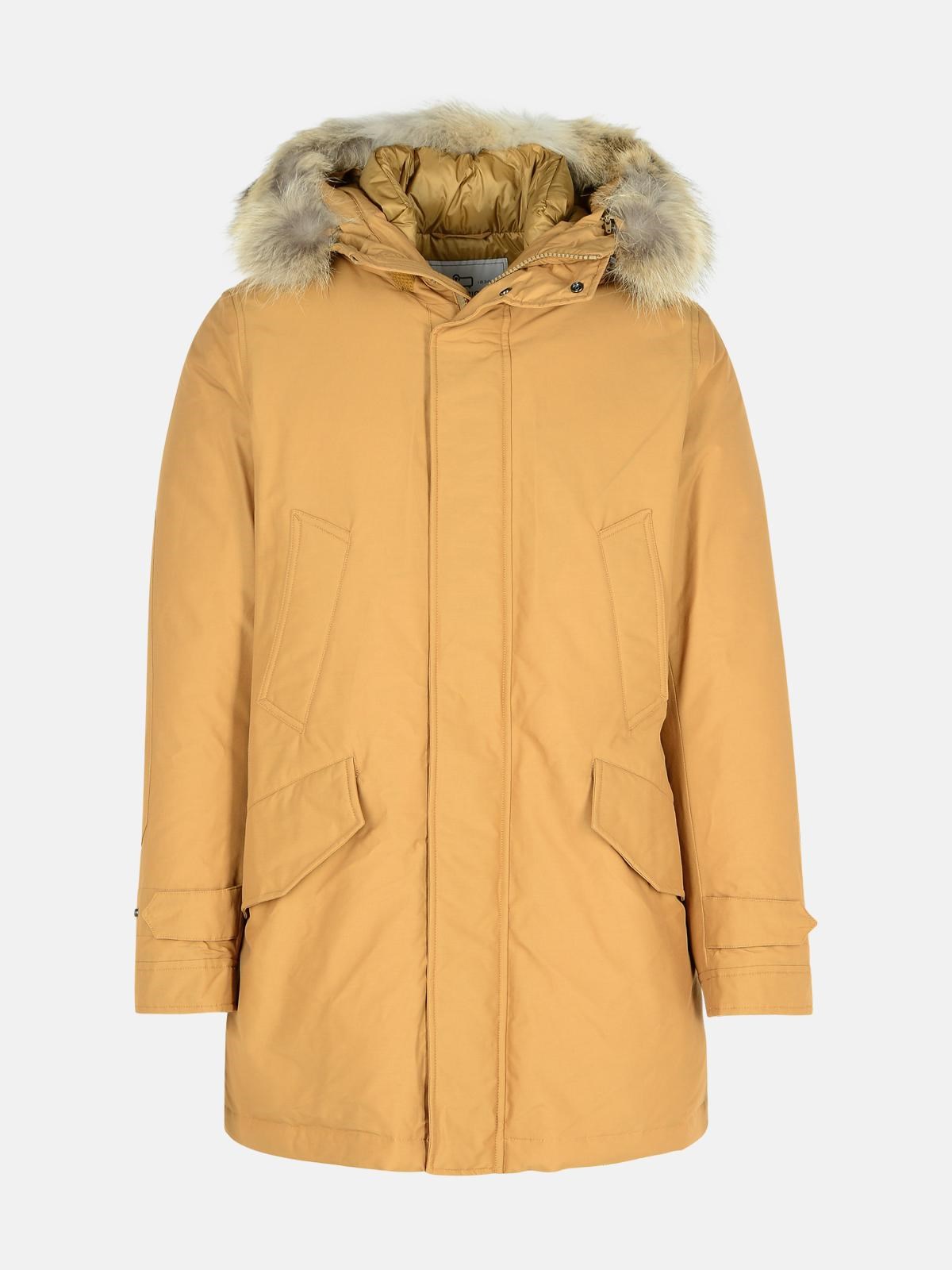 WOOLRICH ‘Polar’ Beige Cotton Blend Parka