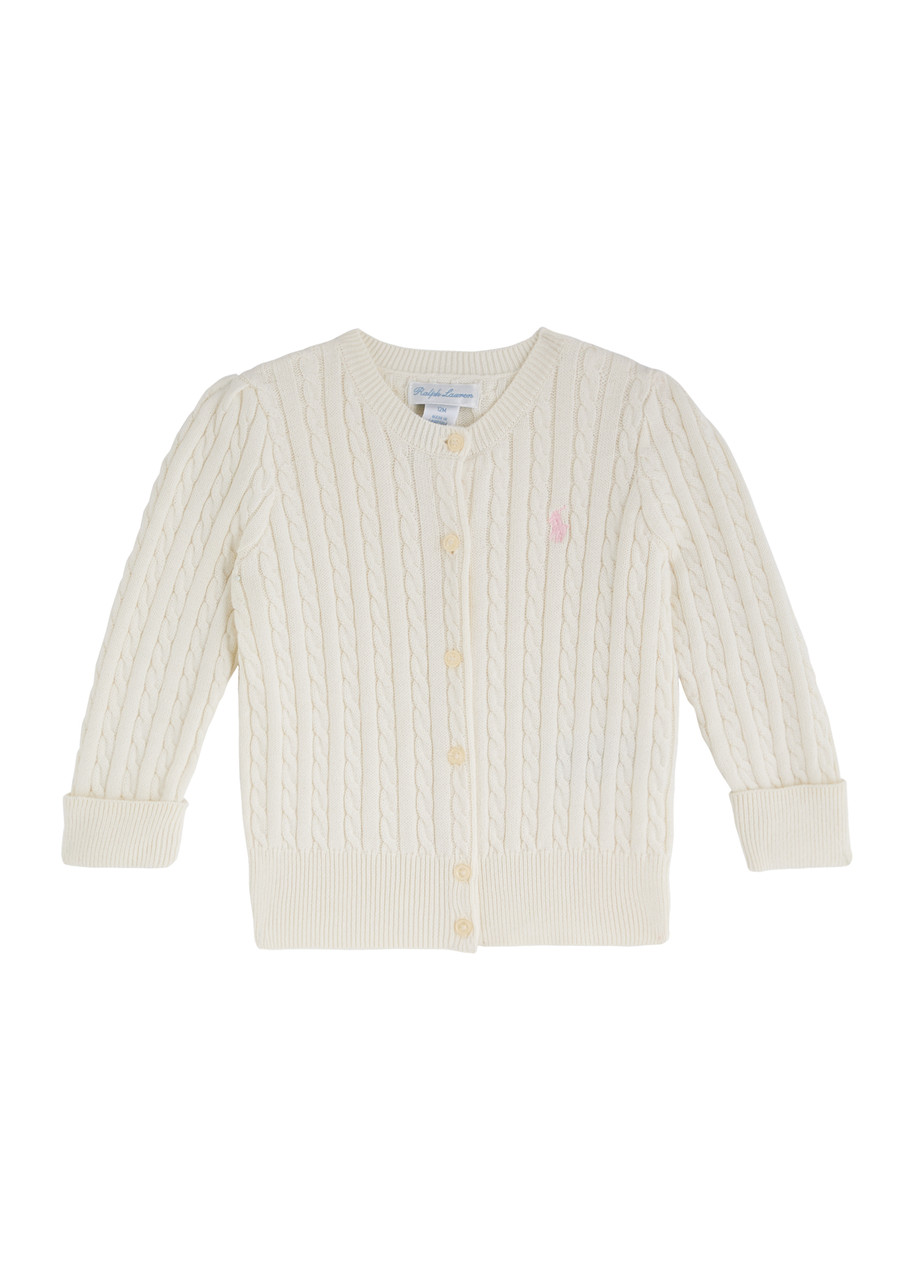 Polo Ralph Lauren Kids Cable-knit Cotton Cardigan – White – Months Months Polo Ralph Lauren Kids Cable-knit Cotton Cardigan – White – Months Months