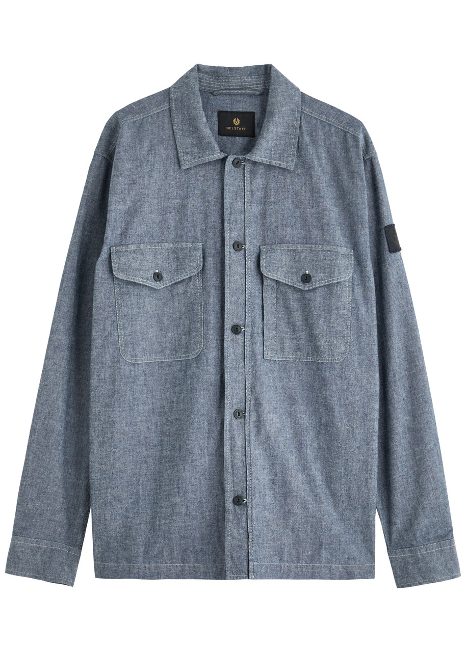 Belstaff Logo Chambray Overshirt – Denim Belstaff Logo Chambray Overshirt – Denim