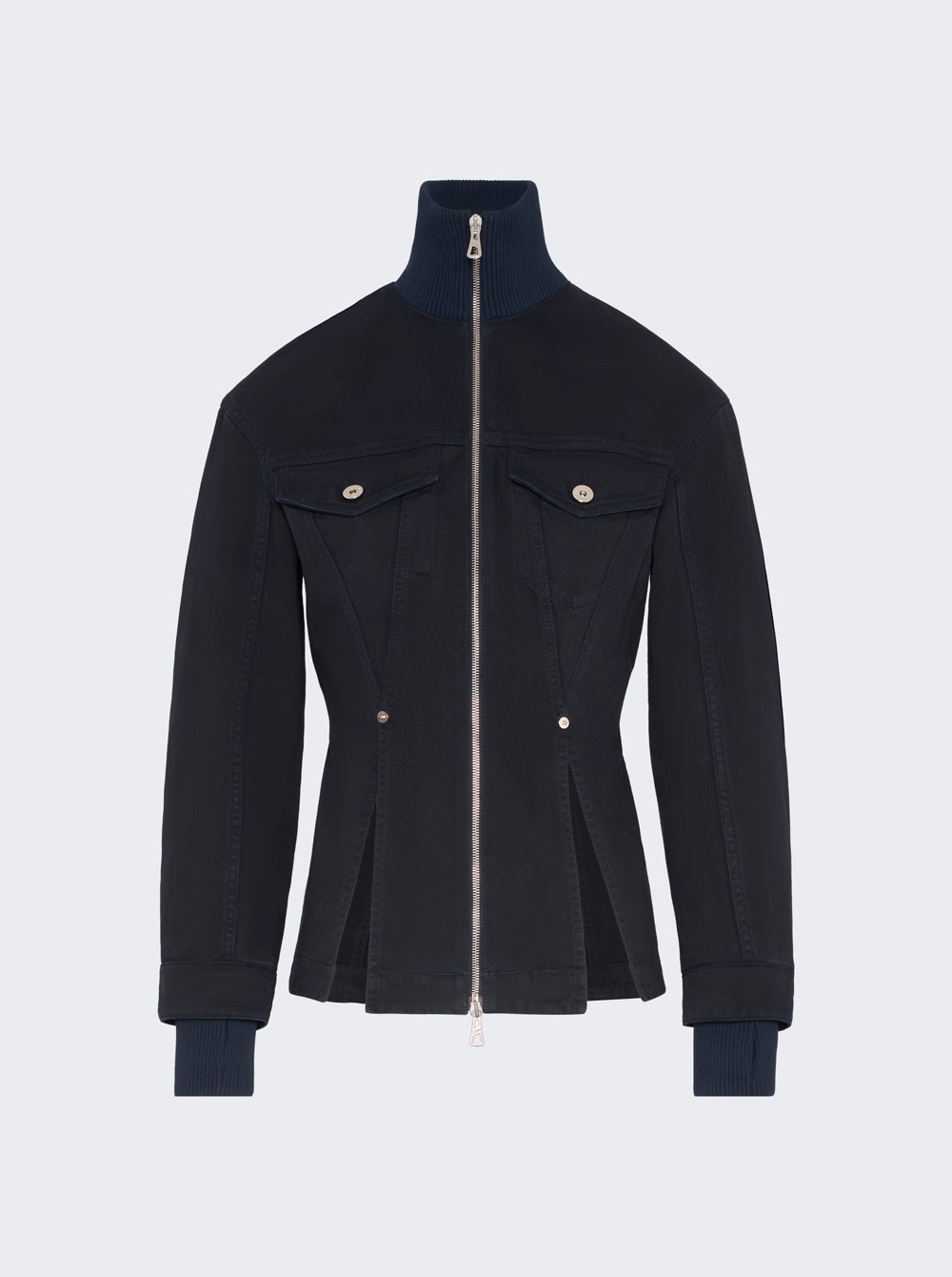 Overdyed Denim Jacket With Slits Navy