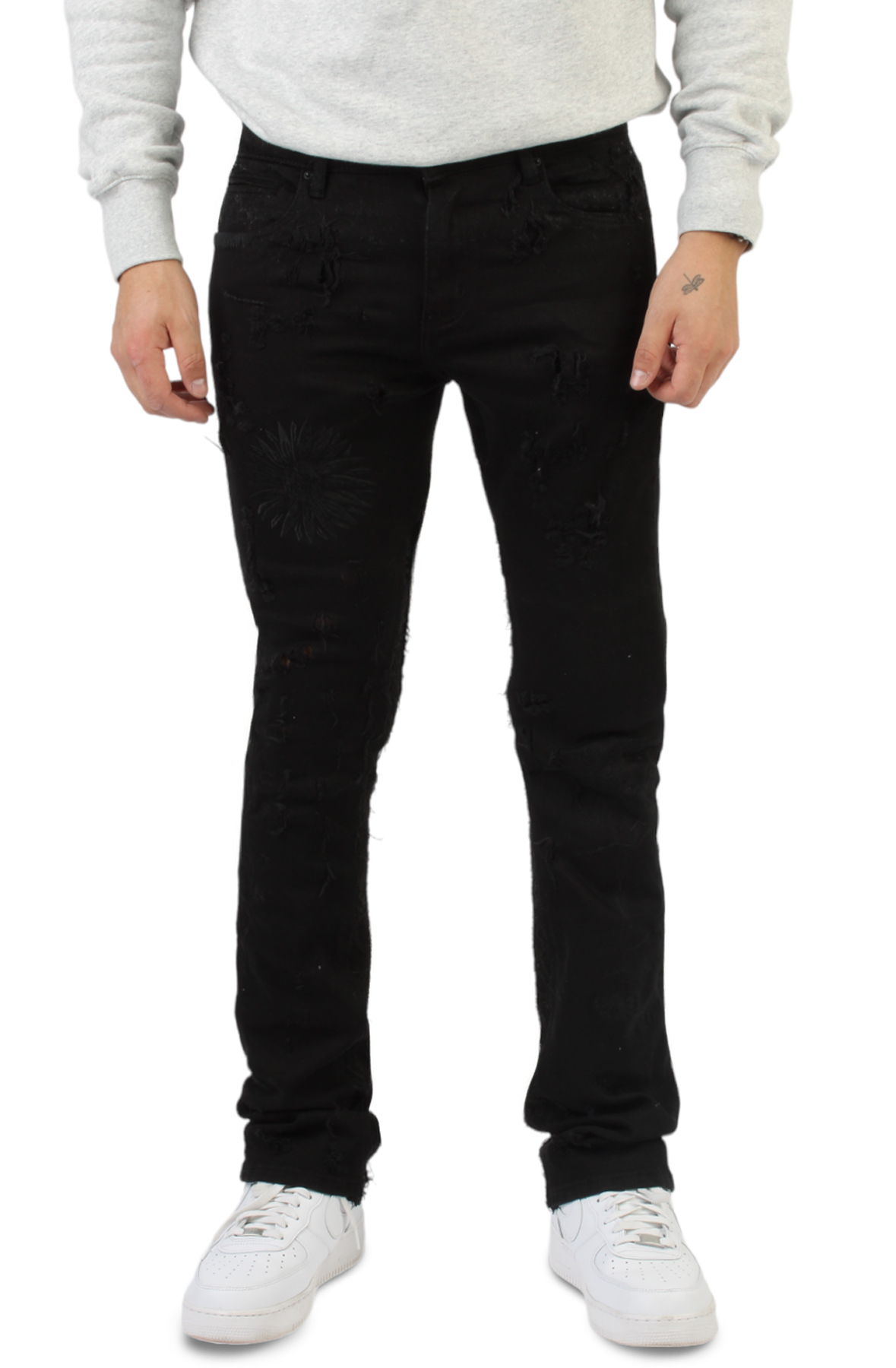 Men Urie Flared Denim Black Jeans x L Black Men Urie Flared Denim Black Jeans x L Black