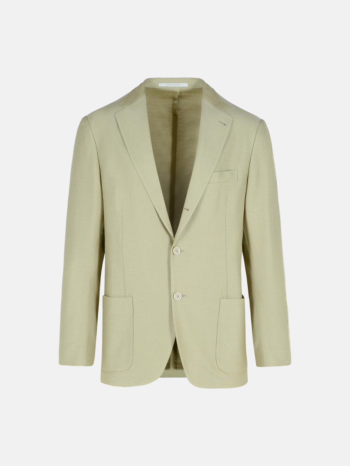 ELEVENTY Cream Cotton Blend Blazer ELEVENTY Cream Cotton Blend Blazer