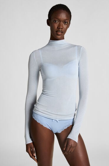 Hunkemöller super soft Turtleneck shirt with Cashmere Blue Hunkemöller super soft Turtleneck shirt with Cashmere Blue