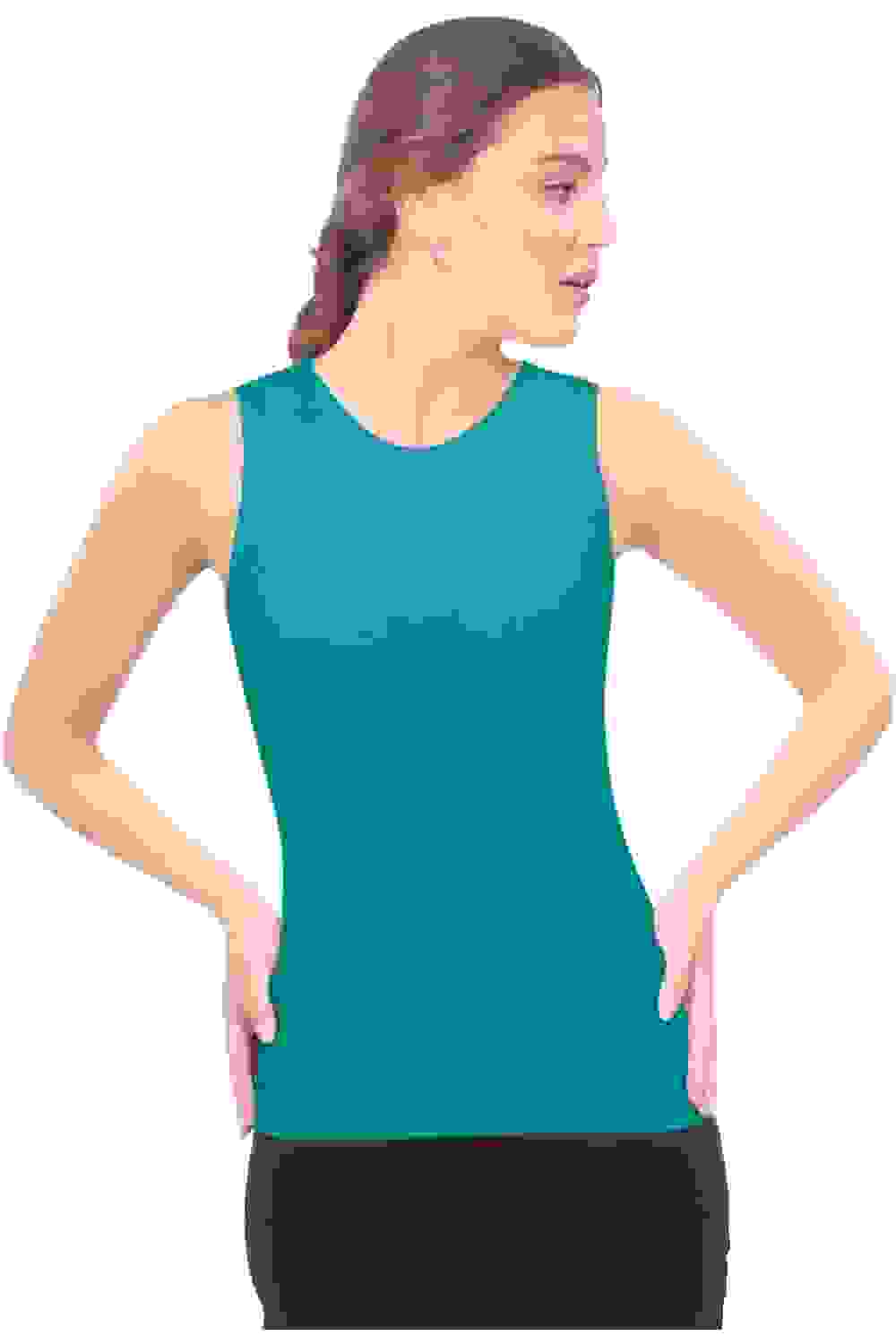Premium Sleeveless Layering Tank Top with Full Shoulder Coverage – Teal Green Small Premium Sleeveless Layering Tank Top with Full Shoulder Coverage – Teal Green Small