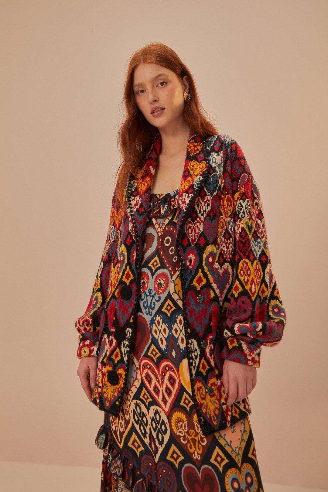 Hearts Ikat Knit Blazer, HEARTS IKAT BLACK Hearts Ikat Knit Blazer, HEARTS IKAT BLACK