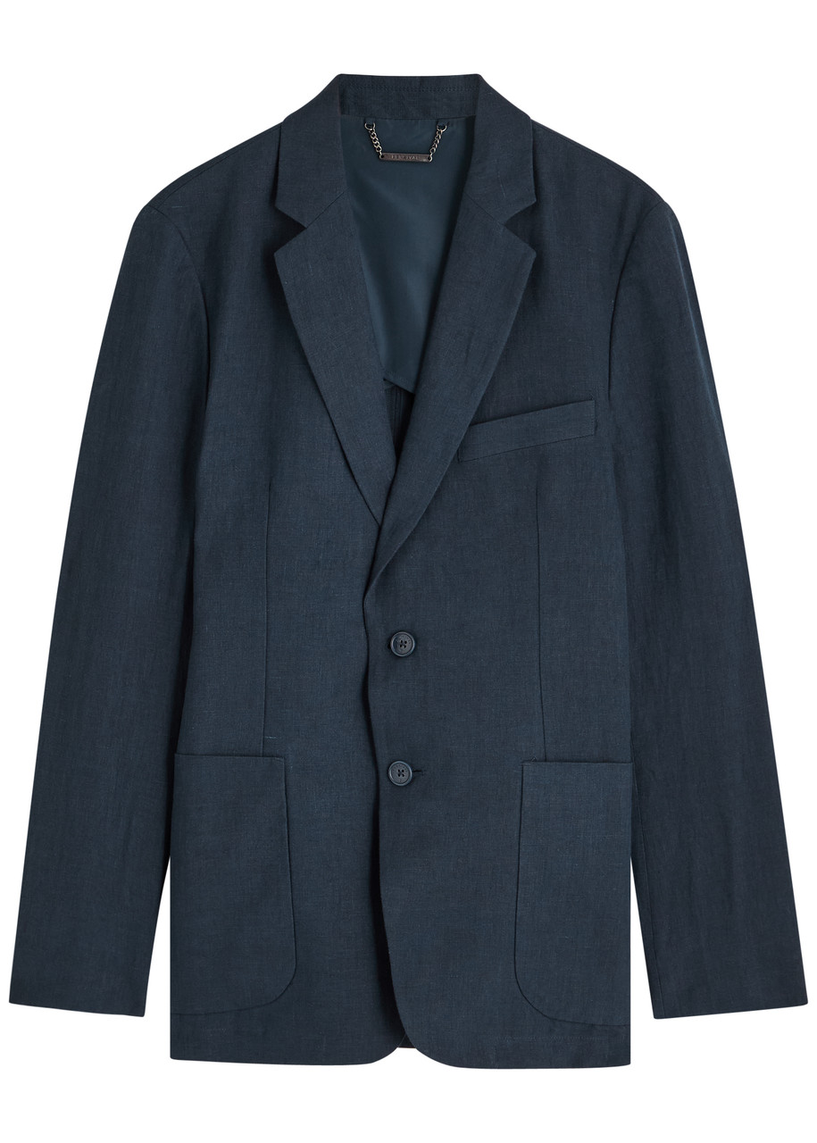 Percival Tailored Linen Blazer – Navy – Percival Tailored Linen Blazer – Navy –