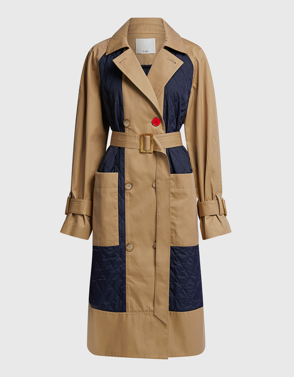 Tibi Finn Twill Quilted Trench Coat Tibi Finn Twill Quilted Trench Coat