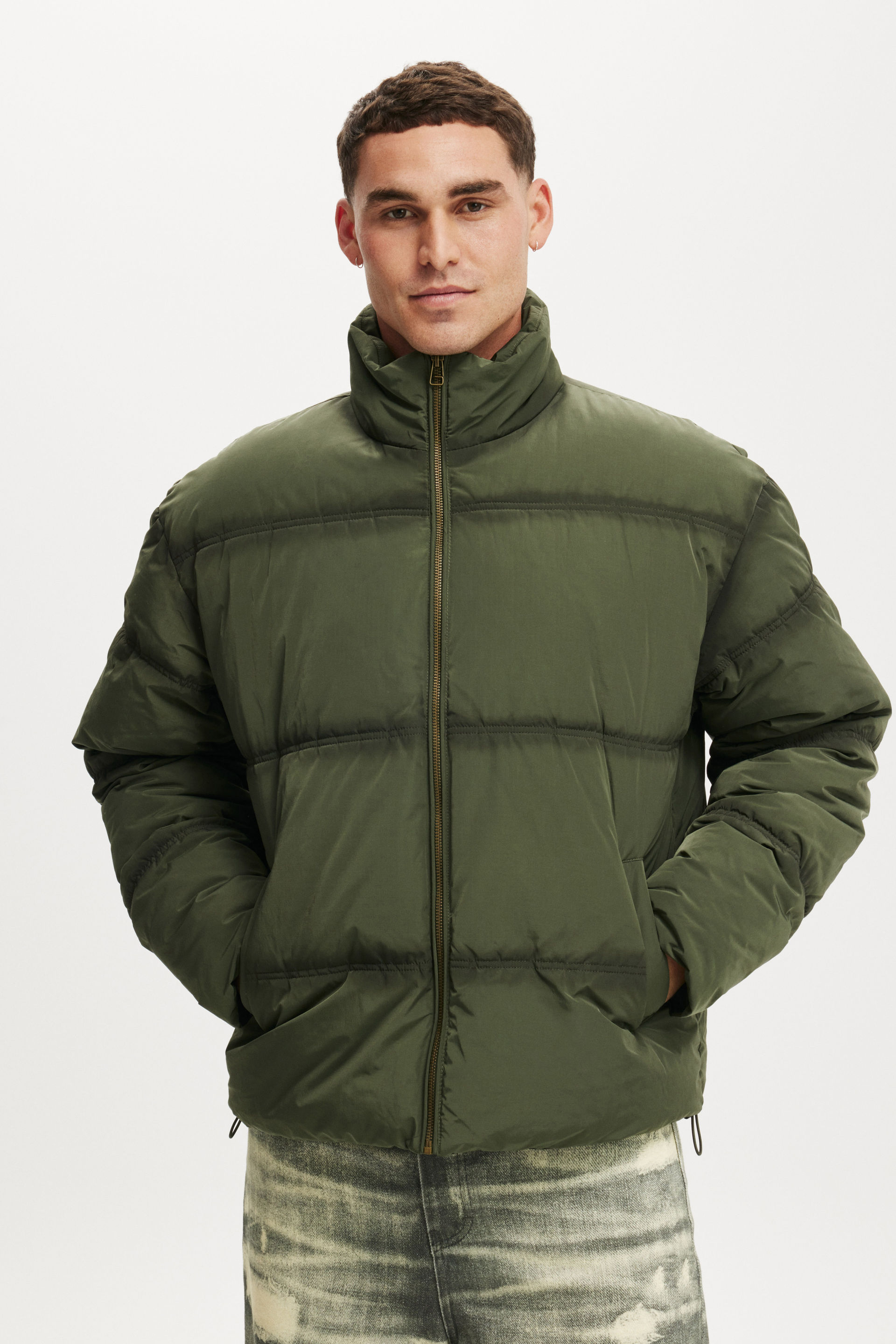 Cotton On Men – Puffer Jacket – Storm green Cotton On Men – Puffer Jacket – Storm green