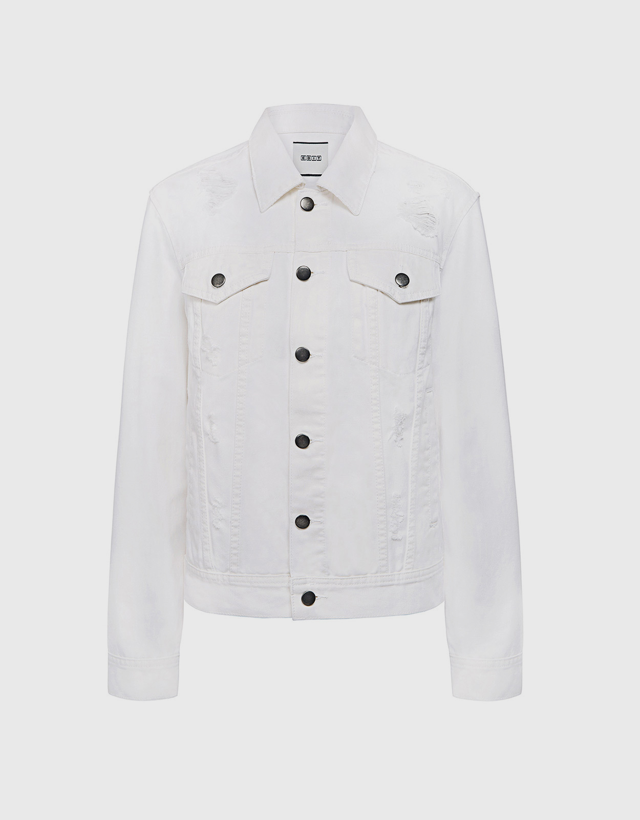 Edit Distressed Boyfriend Denim Jacket Edit Distressed Boyfriend Denim Jacket
