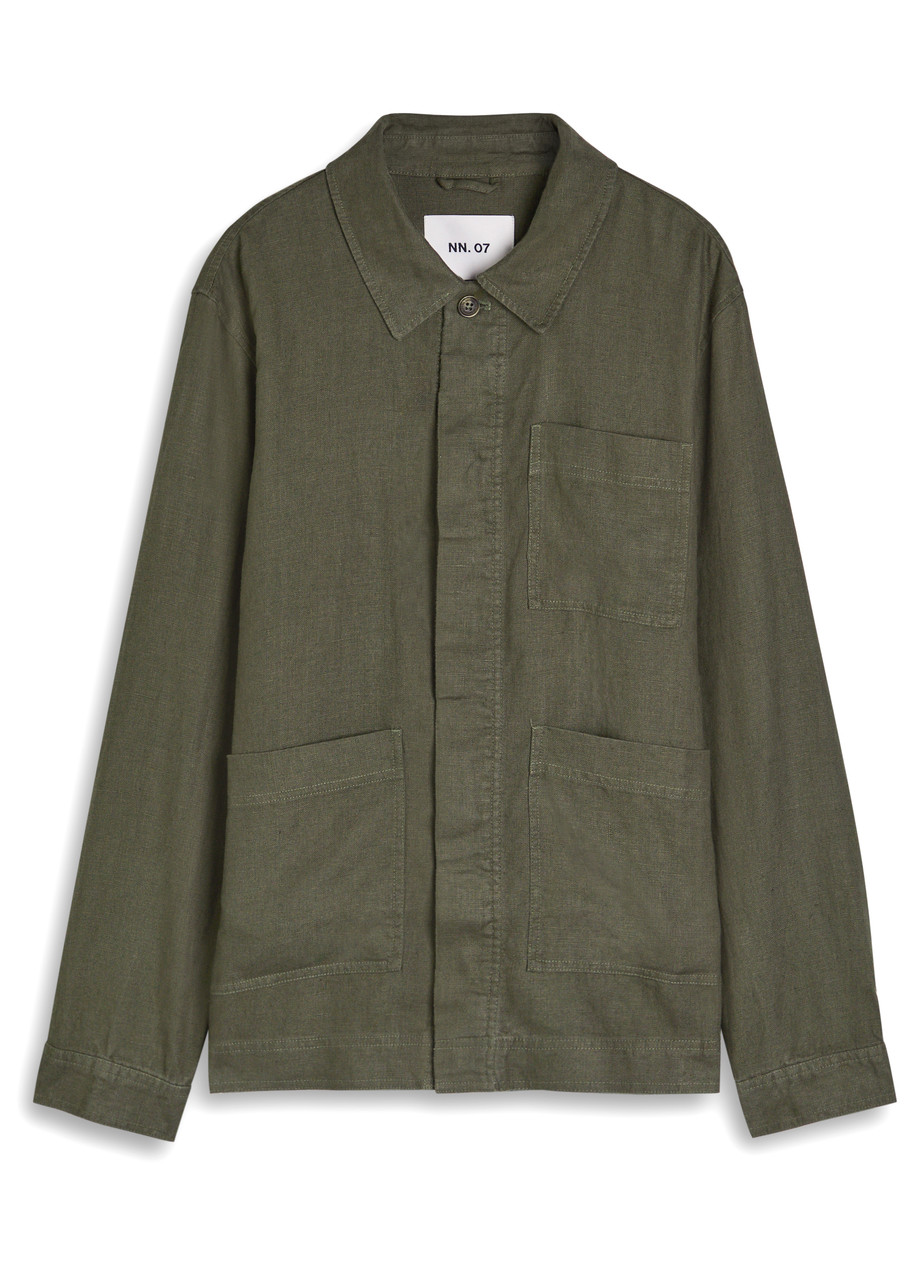 NN Olav Linen Overshirt Jacket – Khaki NN Olav Linen Overshirt Jacket – Khaki