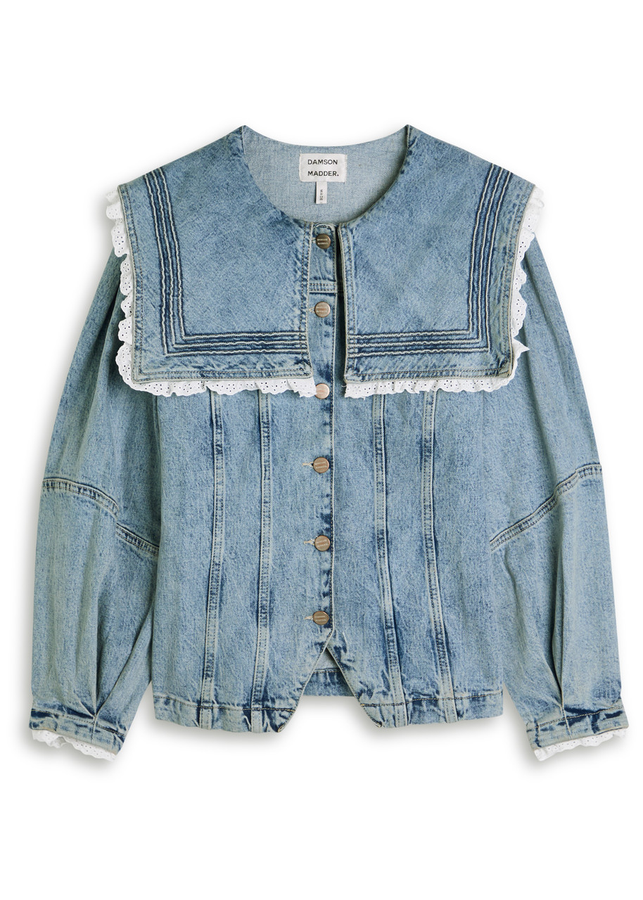 Damson Madder Sailor Panelled Stretch-denim Jacket – L