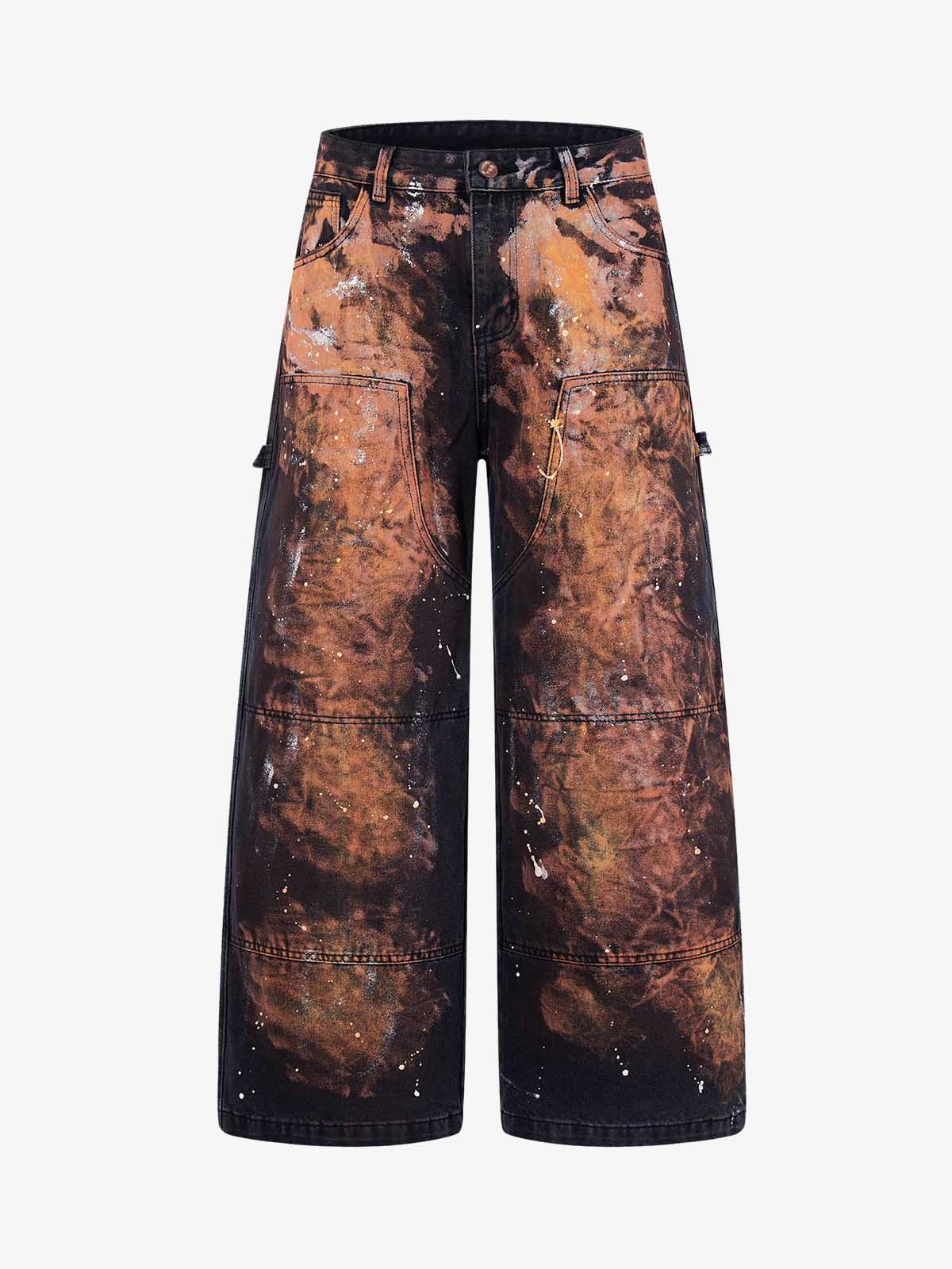 Graffiti Painted Cargo Denim Jeans Graffiti Painted Cargo Denim Jeans